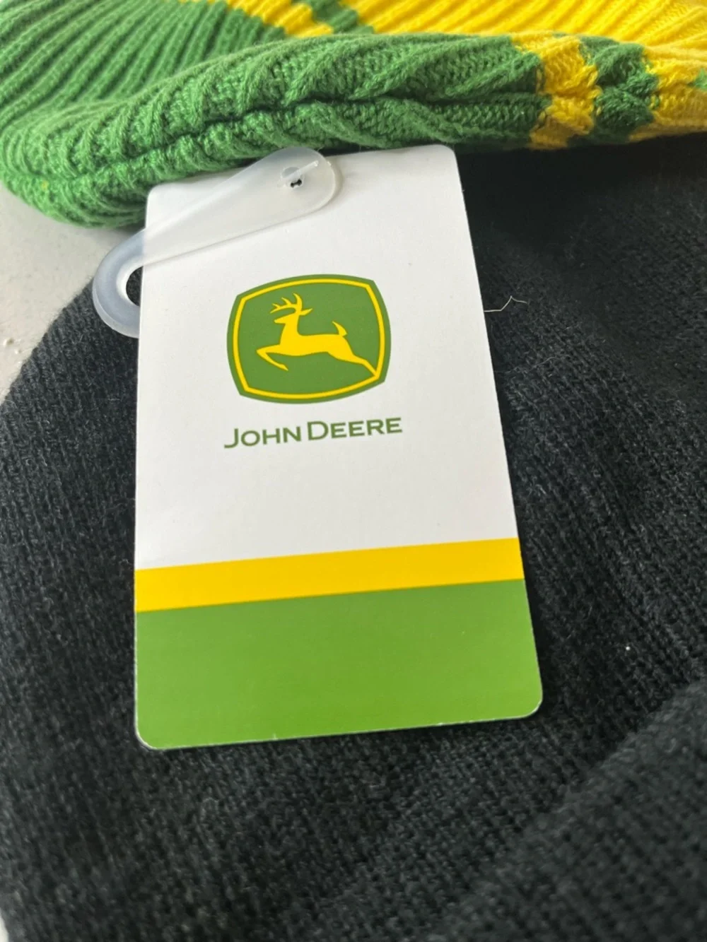 John Deere men’s  Knit Beanie Duo - Green, Yellow & Black